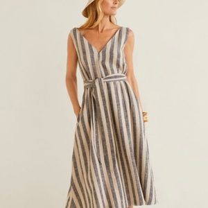 Mango linen summer dress